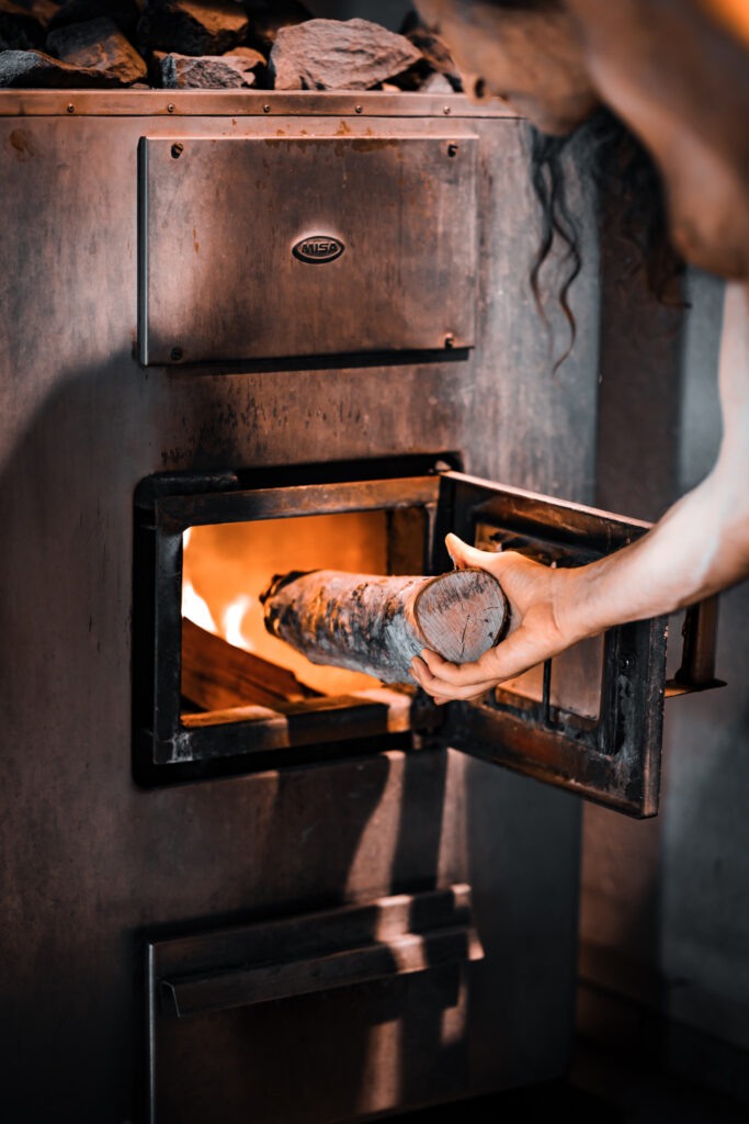 Houtgestookte sauna Houten